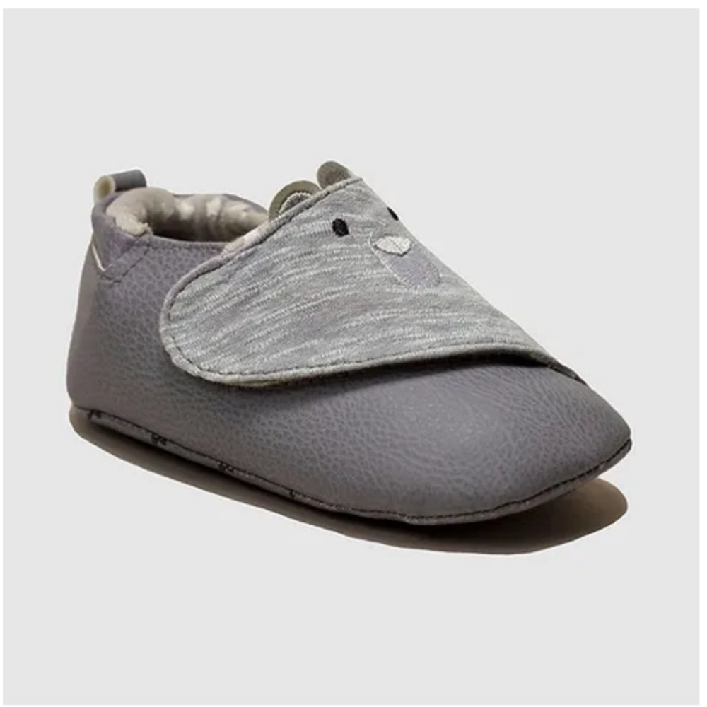 Ro+Me Grey Bear Baby Shoes 6-12 months